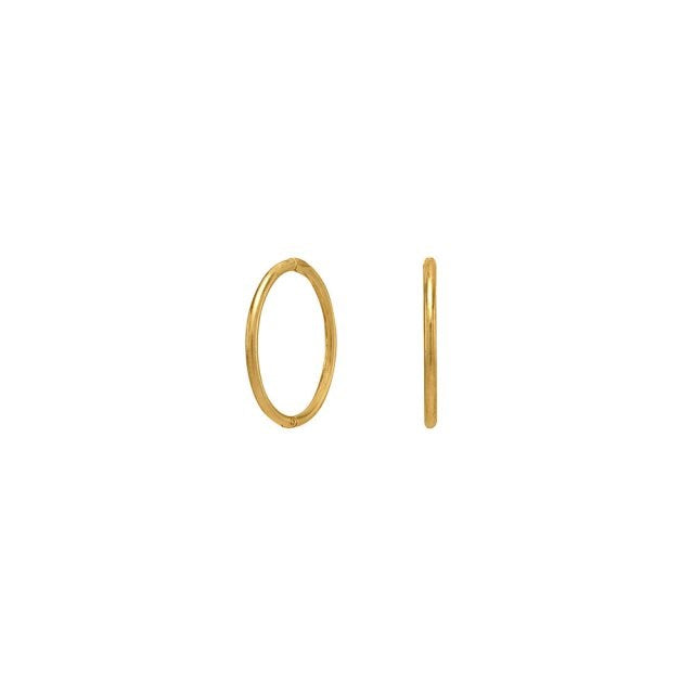 Siersbøl - 8 eller 14 kt guld creoler 1 mm x Ø12