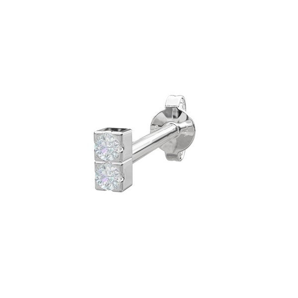 Piercing smykke Pierce52 sølv ørestik med zirkonia 30251390900