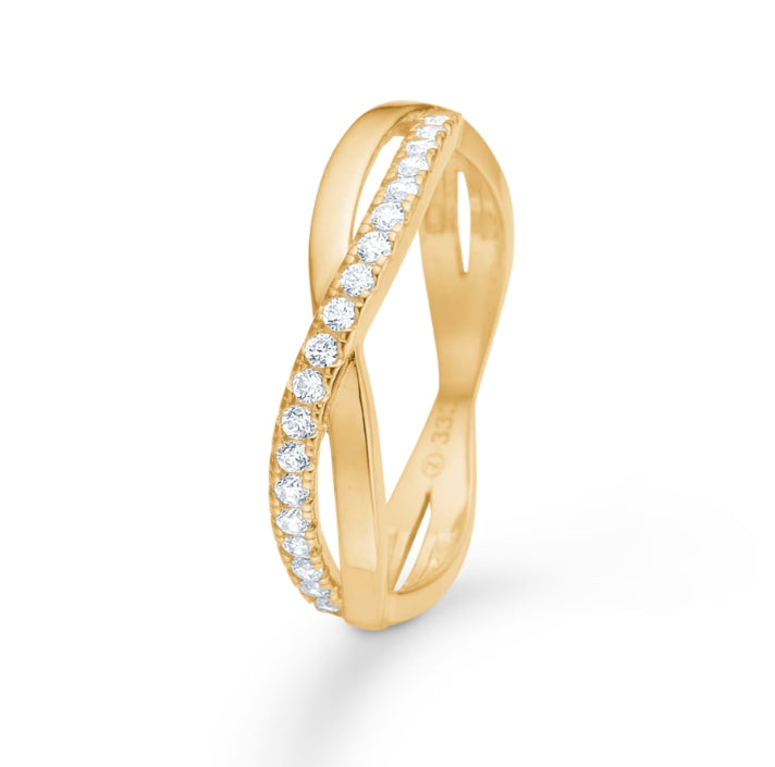 Mads Z - Liv ring i 8 kt. guld med zirkonia