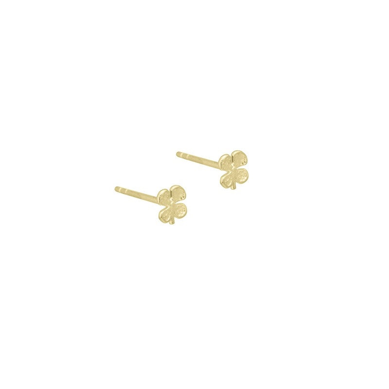 Aqua Dulce - Clover Earstud i forgyldt sterlingsølv