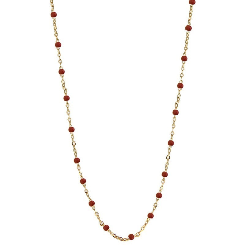 Ruby Wine halskæde i forgyldt sølv fra Jeberg Jewellery