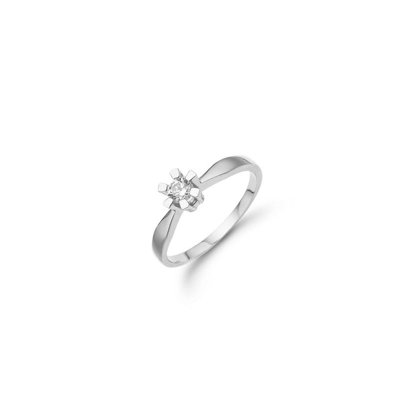 Diamantring i 14 k hvidguld fra Eternity serien 446494