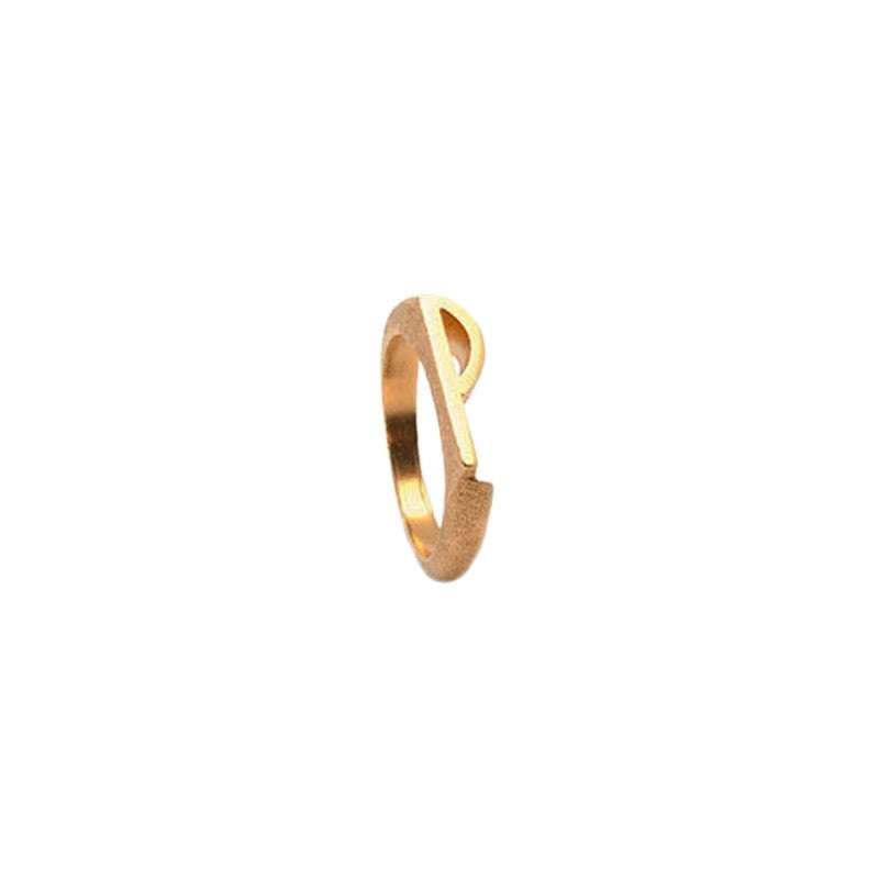 Initials Ring i forgyldt sølv med bogstaver