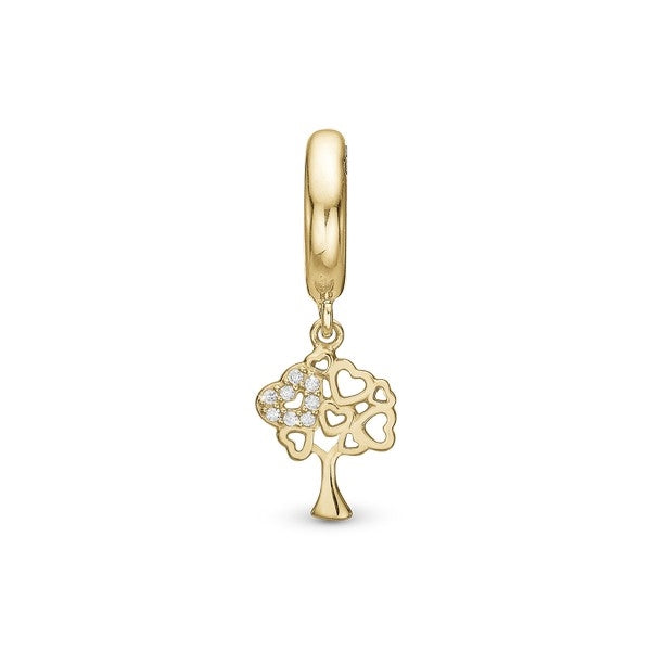 Tree of Hearts charm i forgyldt sølv 610-G119