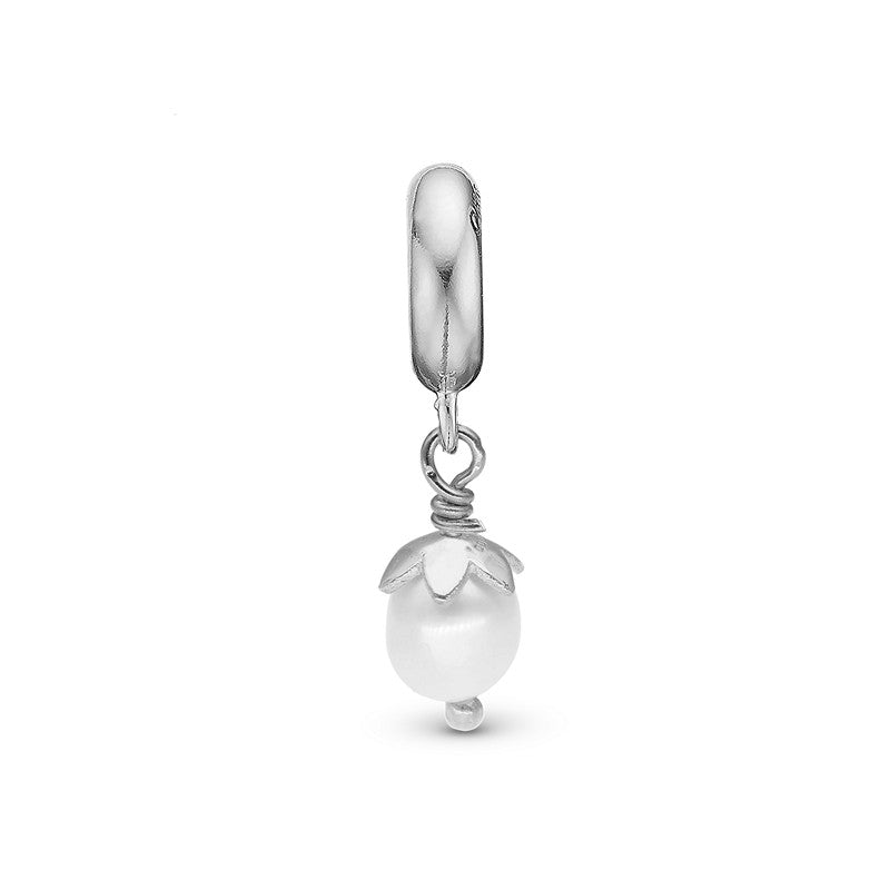 Christina - Sparkling Pearl charm i sølv til sølvarmbånd