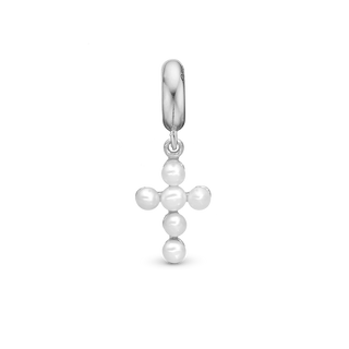 Christina Jewelry Pearl Cross hænger charm i sølv