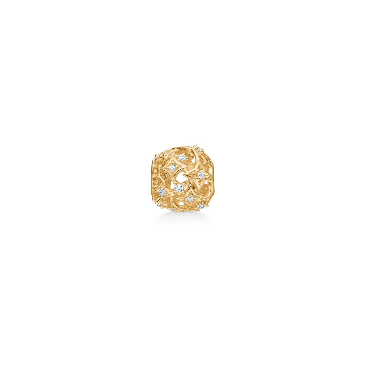 Mads Z Poetry Vesper bead i forgyldt sølv med zirkonia 8 mm