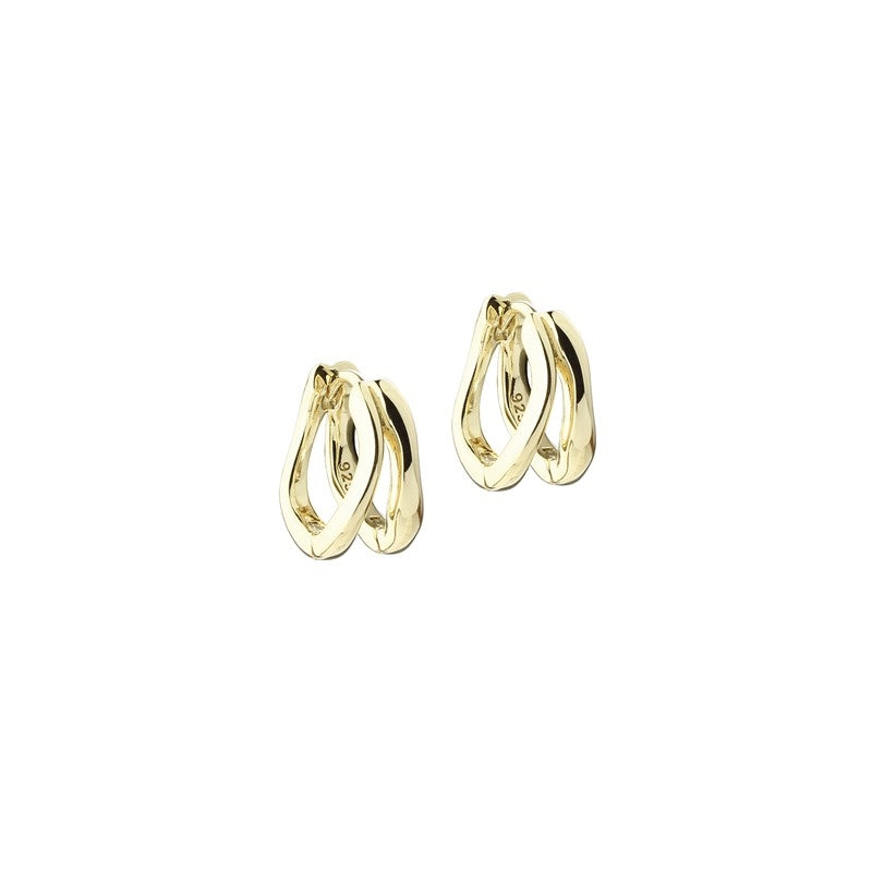 Aqua Dulce Sunella Simple Hoops i forgyldt sølv
