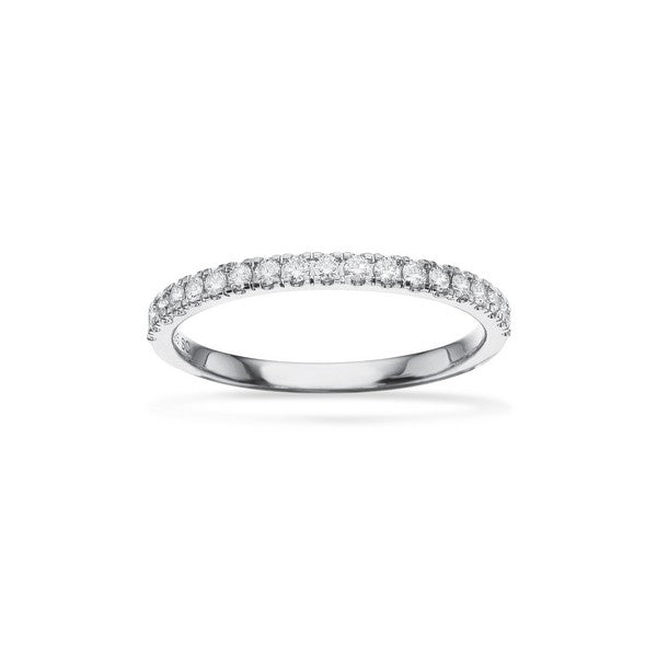 Alliancering fra Dazzling i 14 kt hvidguld med 0,24 ct.