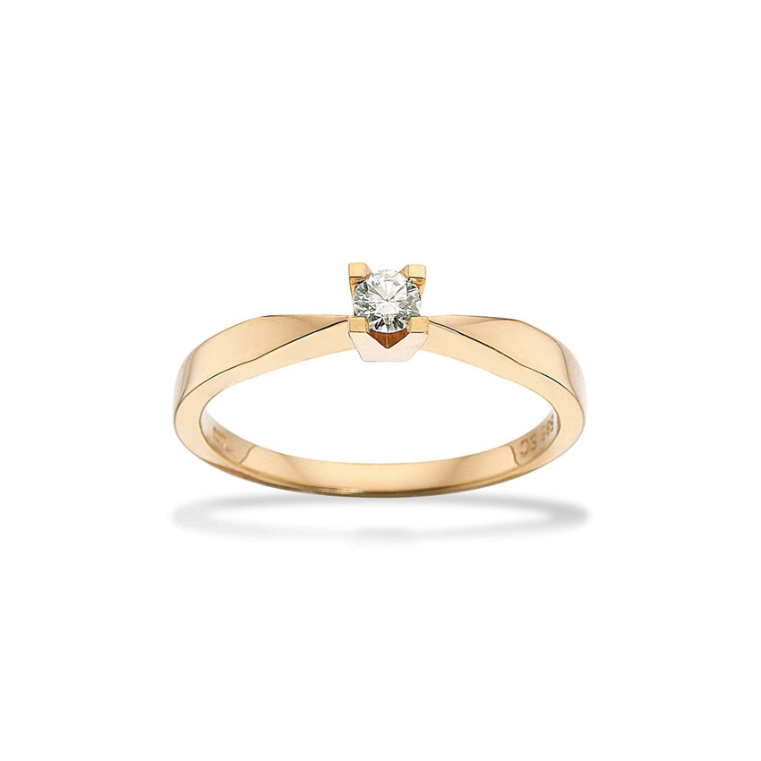 Kleopatra Ring i 14 kt. guld 0,05ct.-0,50ct. diamant