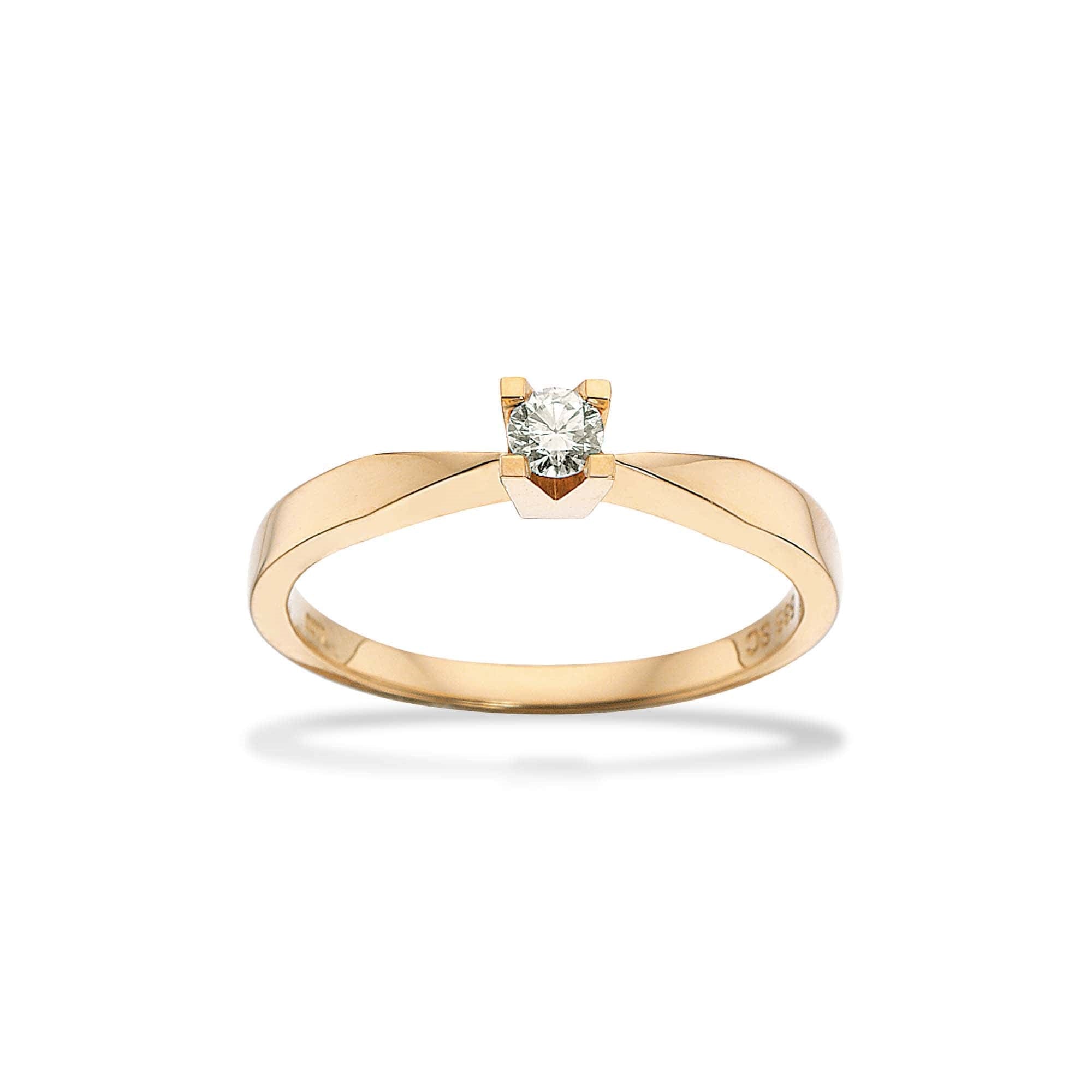 Kleopatra Ring i 14 kt. guld 0,05ct.-0,50ct. diamant