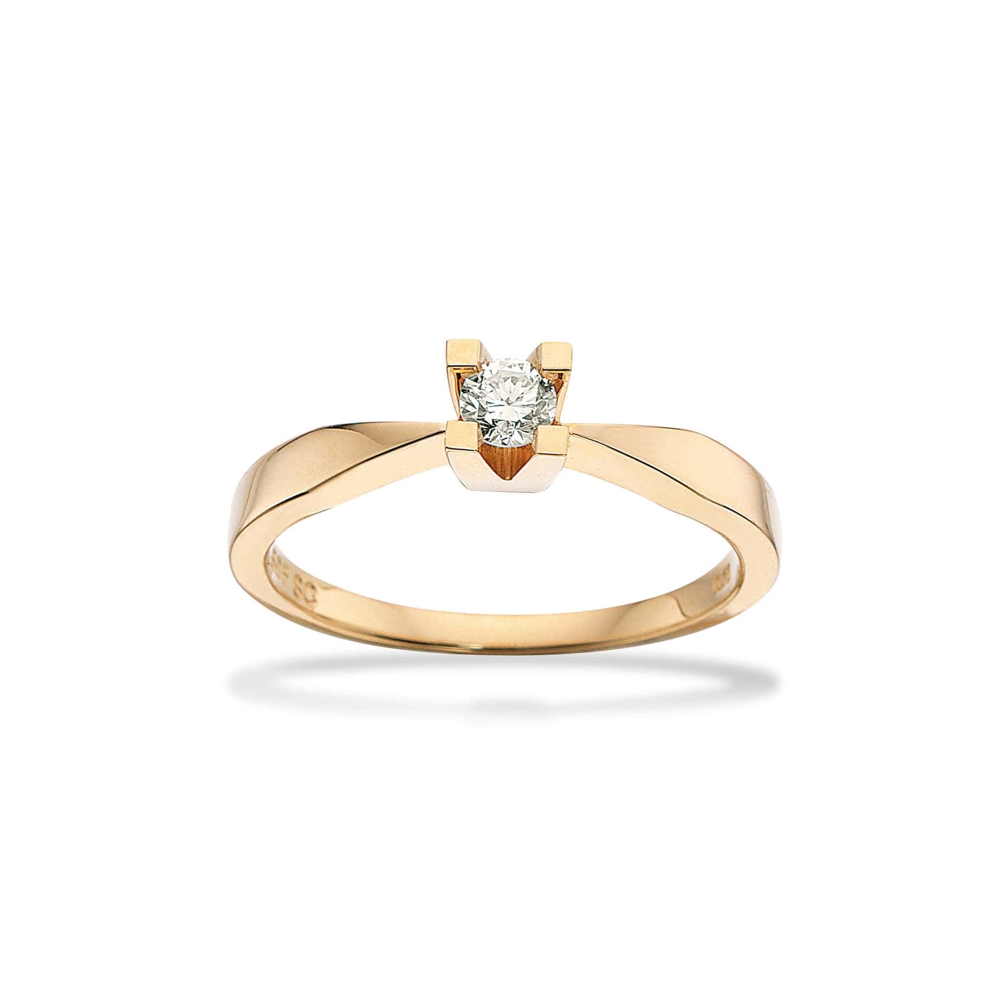 Kleopatra Ring i 14 kt. guld 0,05ct.-0,50ct. diamant