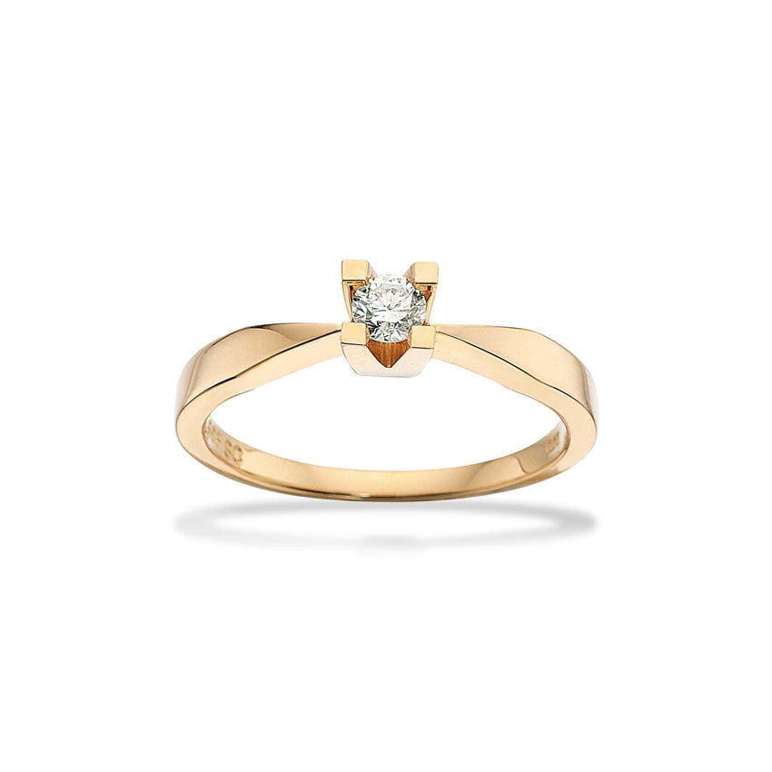 Kleopatra Ring i 14 kt. guld 0,05ct.-0,50ct. diamant