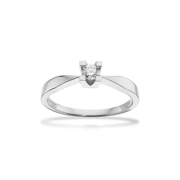 Kleopatra Ring i 14 kt hvidguld med 0,05-050 ct diamant