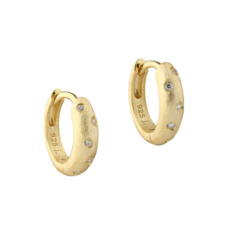 DREAMLIT hoops i forgyldt sølv, 20 mm, Aqua Dulce