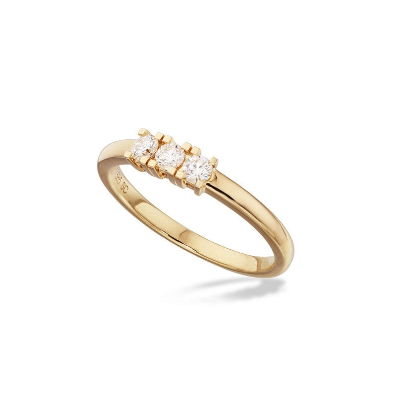 Kleopatra alliancering i 14 kt guld m 0,12-0,24ct 7335
