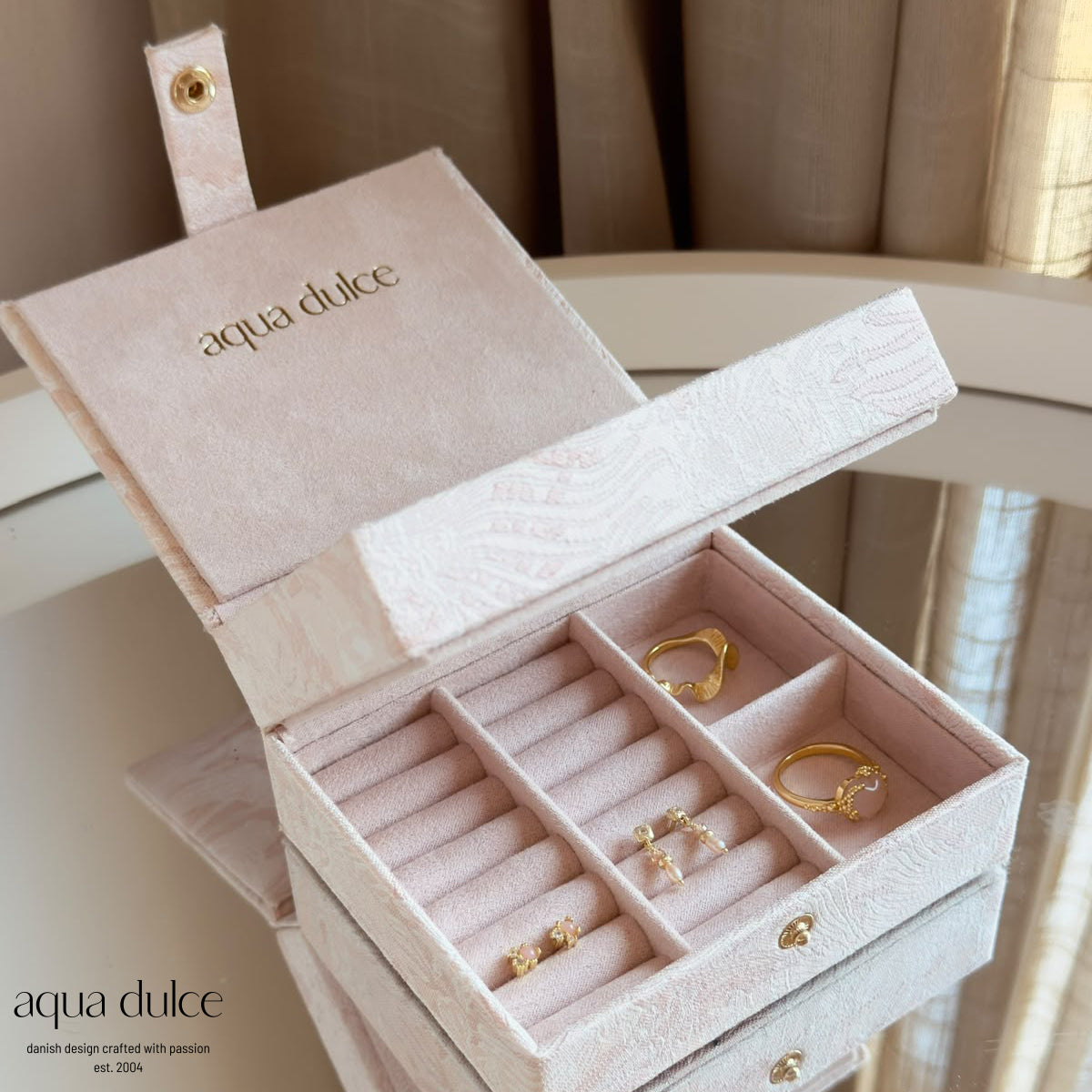 Aqua Dulce Jewellery Box Medium smykkeskrin i rosa, billede 3