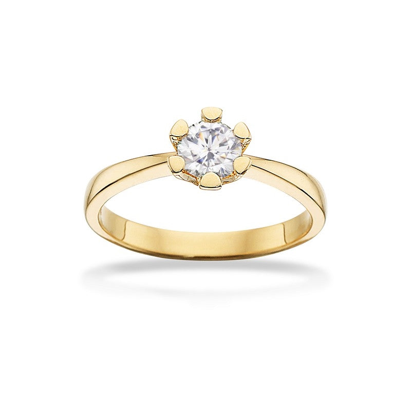 Vida ring 14 kt. guld med brillant 0,50 ct.