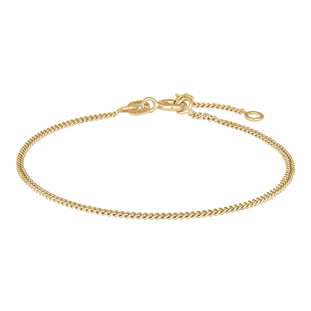 Siersbøl fladt panserarmbånd i 8 karat guld, klassisk og stilrent design