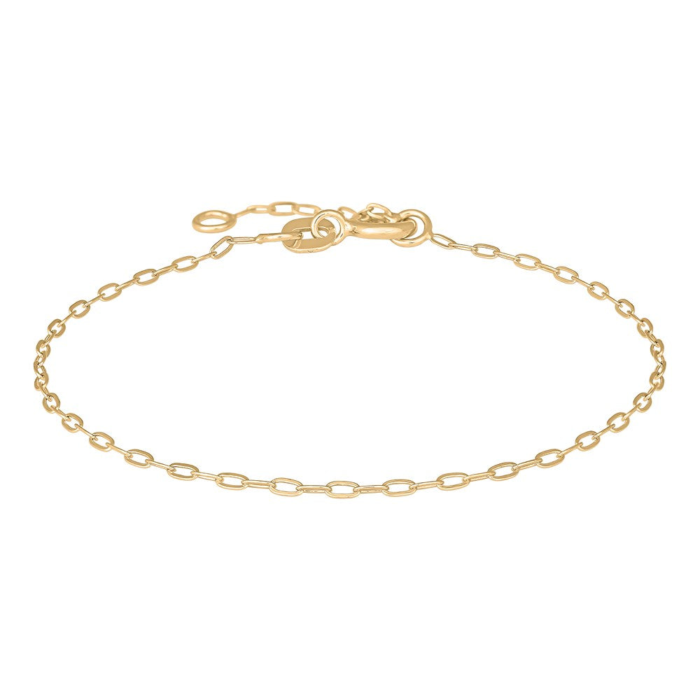 Siersbøl anker facet armbånd i 9 karat guld med klassisk og feminint design