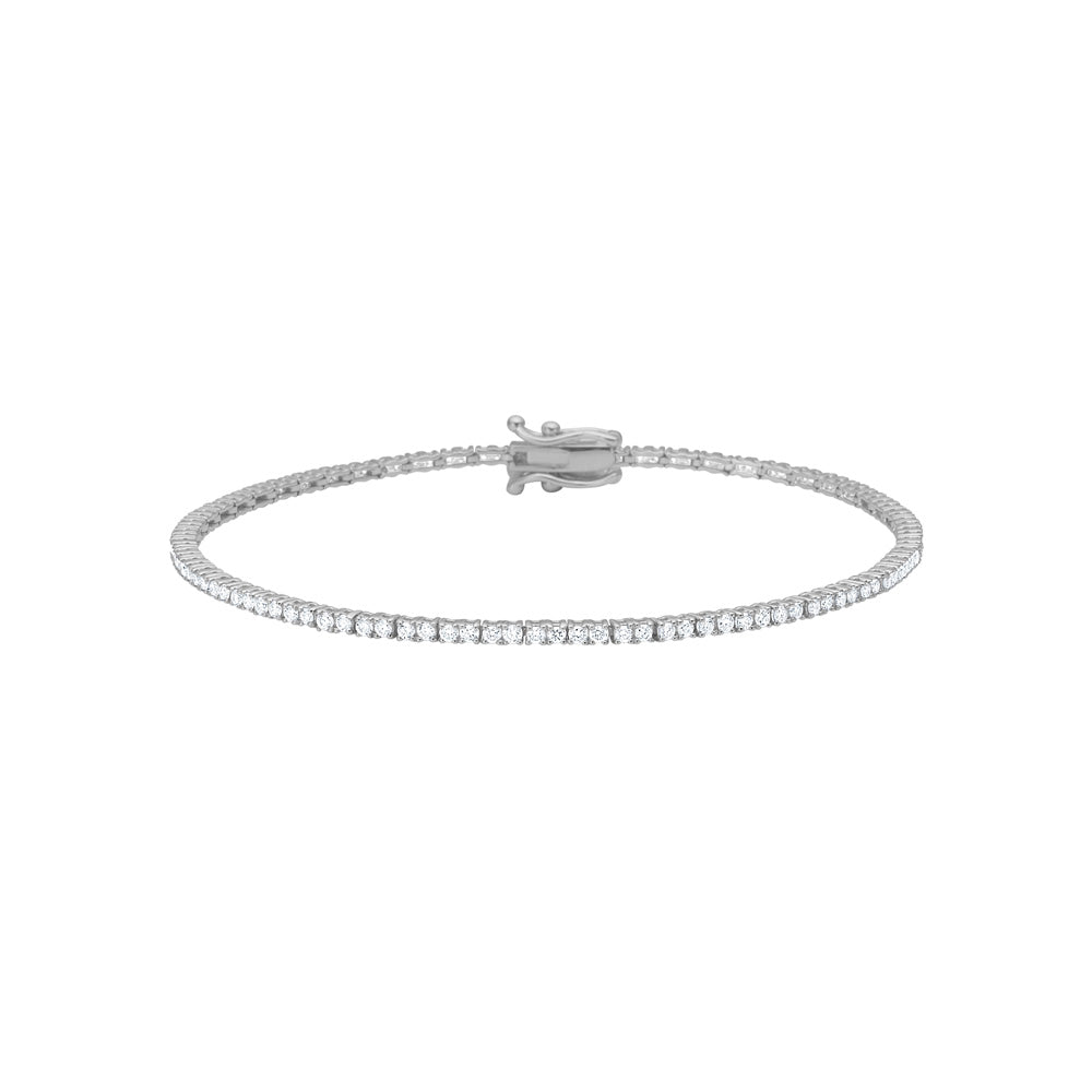 Siersbøl Luxury tennisarmbånd i 14 karat hvidguld med 0,995 ct lab grown diamanter