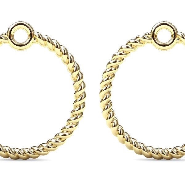 Spinning jewelry Circle øreringe i forgyldt 9007