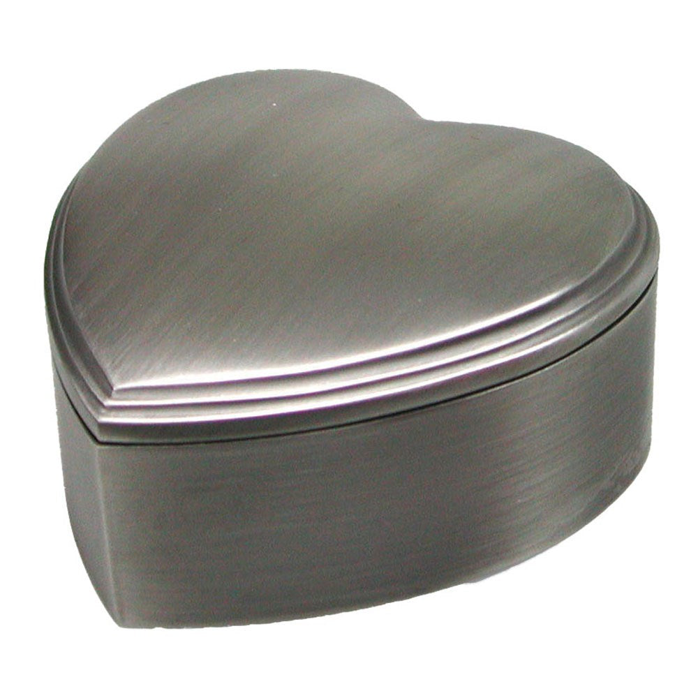 Nordahl Andersen NOA Kids hjerteformet smykkeskrin i fortinnet metal, 8x8 cm