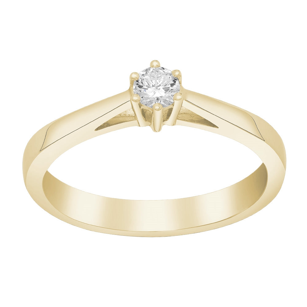Siersbøl - Afrodite ring i 14kt. guld 0,15 carat
