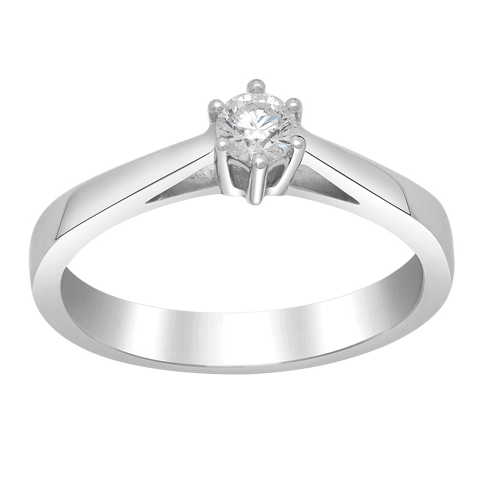 Afrodite 14 kt. hvidguld diamant ring 0,20 carat