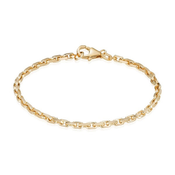 BNH anker facet armbånd i 8 karat guld – detalje af lås