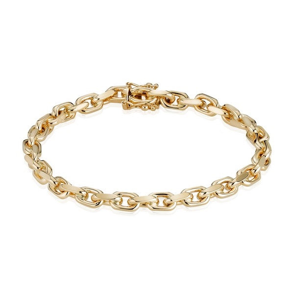 BNH anker facet armbånd i 8 karat guld – set fra oven
