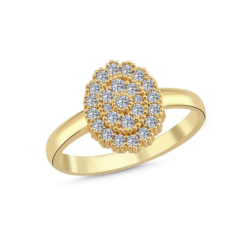 Athene - 14 kt guldring med brillanter på i alt 0,38ct