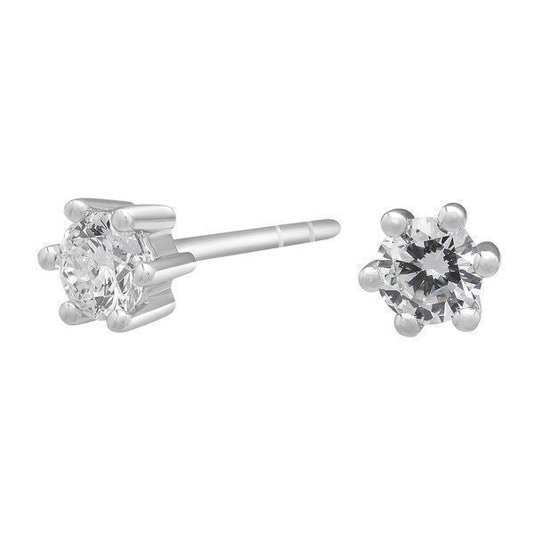 Afrodite diamant ørestikker i 14 kt hvidguld fra 0,06 til 0,40 ct