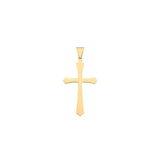 BNH kors vedhæng i 8 eller 14 karat guld – klassisk og tidløst design i størrelsen 13 x 20 mm