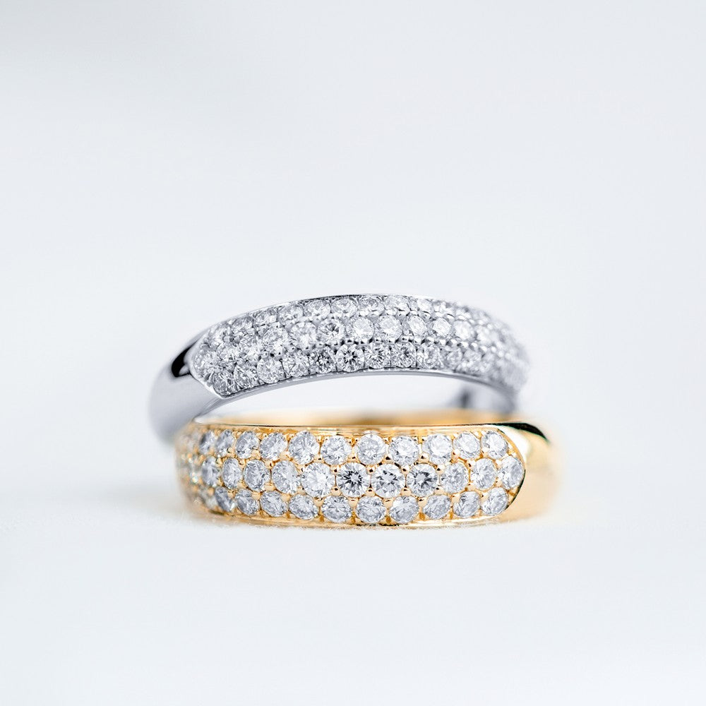 Beauté diamantring i 14 kt guld med i alt 0,60ct
