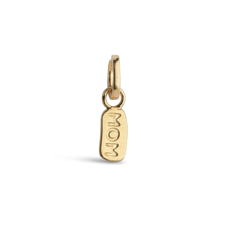 Enamel - My Mom charm i forgyldt sølv