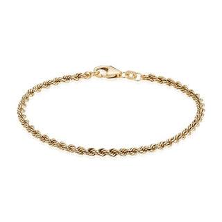 BNH Cordel armbånd i 8 karat guld med snoet kædedesign — til både mænd og kvinder