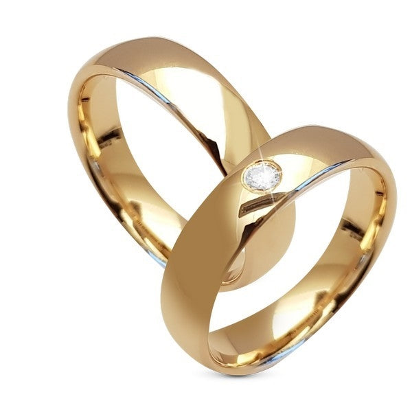 Aagaard vielsesringe i guld med 1 lab-grown diamant, 9 eller 14 kt