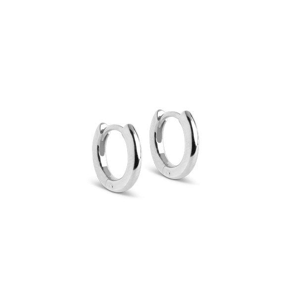 Enamel - Chunky Classic Hoops (8mm) i sølv E248S