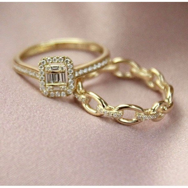 Elizabeth ring i 14 kt guld m. brillant 0,33ct af Mads Z