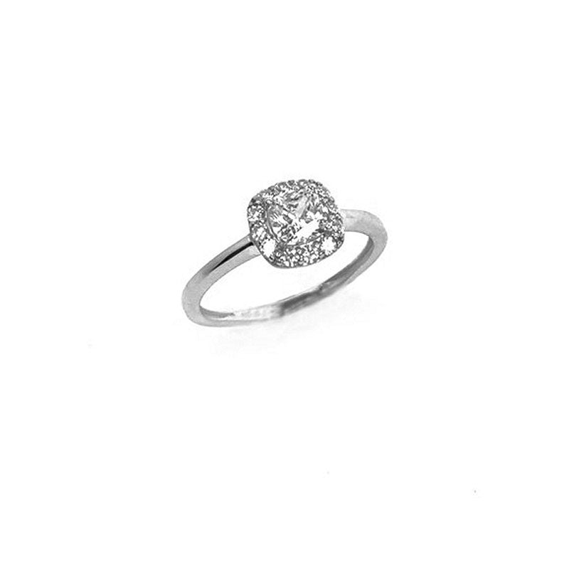 Ring i sterlingsølv med en roset af zirkonia 2