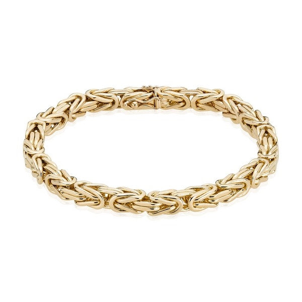 BNH kongekæde-armbånd i 14 karat guld – liggende på flade