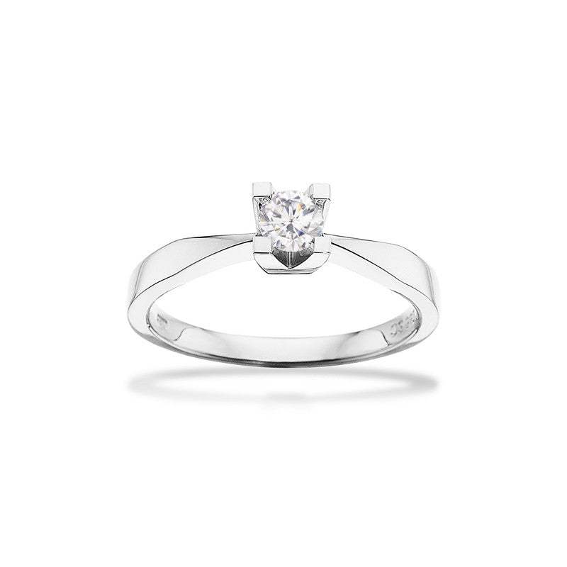 Kleopatra Ring i 14 kt hvidguld med 0,05-050 ct diamant