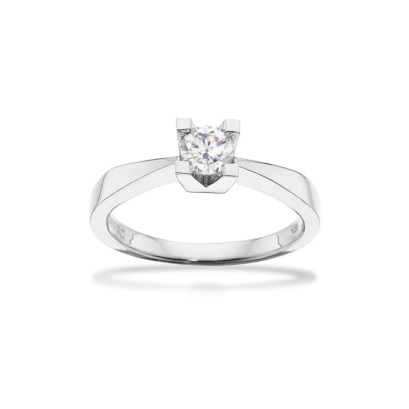 Kleopatra Ring i 14 kt hvidguld med 0,05-050 ct diamant