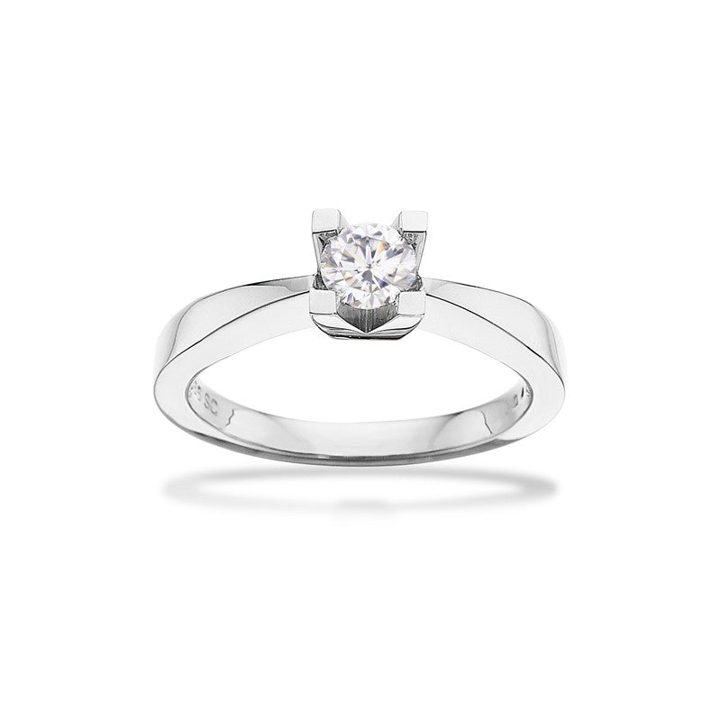 Kleopatra Ring i 14 kt hvidguld med 0,05-050 ct diamant