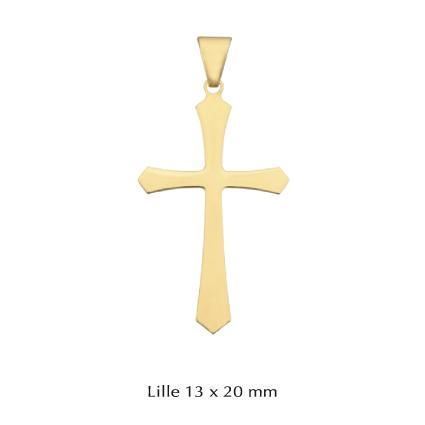 Kors vedhæng i 8-14 kt. guld. 13 x 20 mm Small
