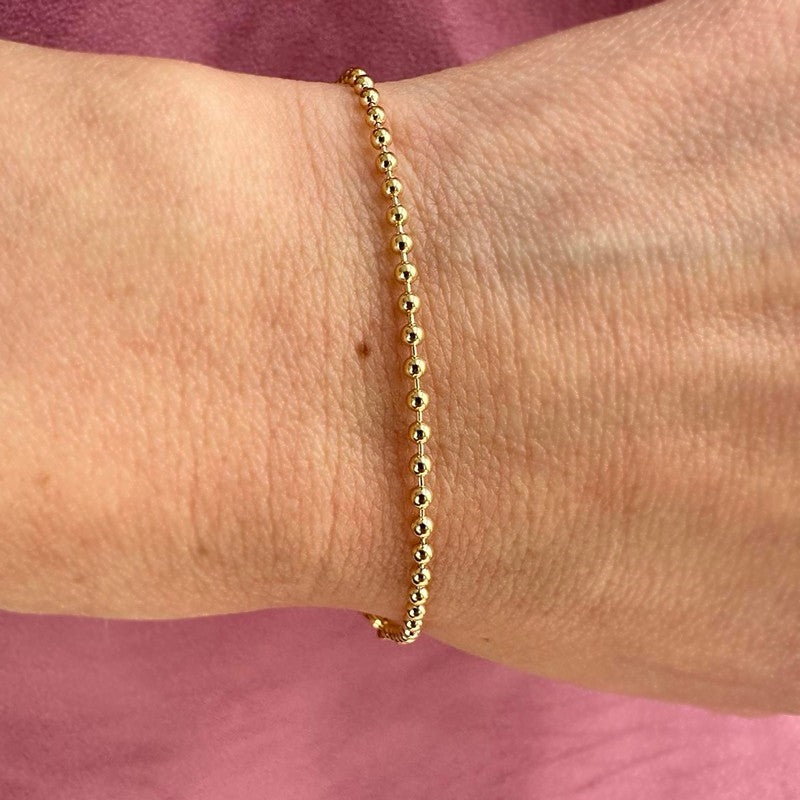 Kuglekæde armbånd i 14 kt guld - SPAR 10%