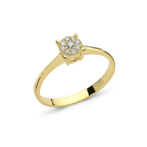 Coronet ring i 14 kt guld fra NURAN med diamanter -15 %