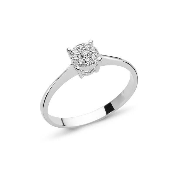 Coronet ring i 14 kt hvidguld fra nuran med diamanter -15 %