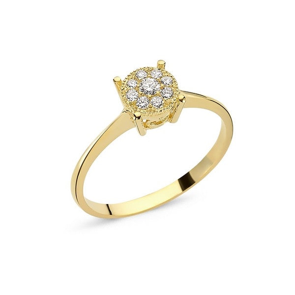 Coronet ring i 14 kt guld fra NURAN med diamanter -15 %